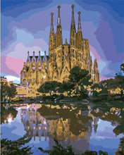 Carica l'immagine nel visualizzatore di Gallery, Dipingere con i numeri - Riflesso della cattedrale