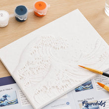 Carica l'immagine nel visualizzatore di Gallery, Kit Pittura in rilievo - La grande onda di Kanagawa
