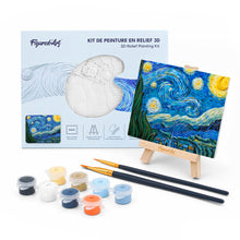 Carica l'immagine nel visualizzatore di Gallery, Kit Pittura in rilievo - La notte stellata, Van Gogh Figured'Art