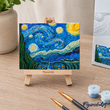Carica l'immagine nel visualizzatore di Gallery, Kit Pittura in rilievo - La notte stellata, Van Gogh