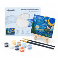 Carica l'immagine nel visualizzatore di Gallery, Kit Pittura in rilievo - Piccolo sognatore nella notte stellata Figured'Art