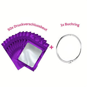 50 Sacchetti richiudibili per Diamond Painting 5D in 8 Colori