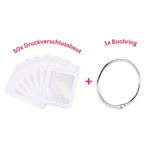 50 Sacchetti richiudibili per Diamond Painting 5D in 8 Colori