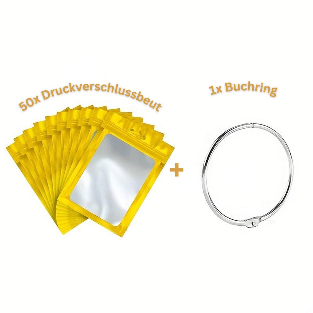 50 Sacchetti richiudibili per Diamond Painting 5D in 8 Colori