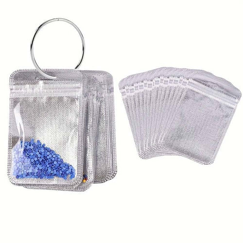 Diamond Painting 5D 50 Sacchetti Ziplock e 1 Anello per Libri