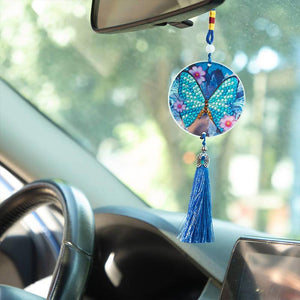 Ciondolo per Auto Diamond Painting Farfalla