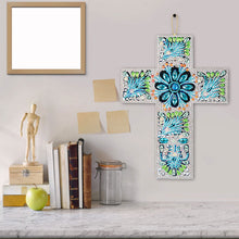 Carica l&#39;immagine nel visualizzatore di Gallery, Ciondolo Decorativo Diamond Painting Croce Blu
