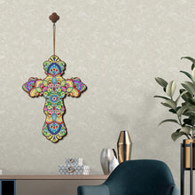 Carica l&#39;immagine nel visualizzatore di Gallery, Ciondolo Decorativo Diamond Painting Croce Fiori