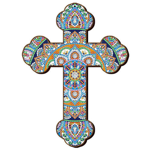 Ciondolo Decorativo Diamond Painting con Mandala Croce