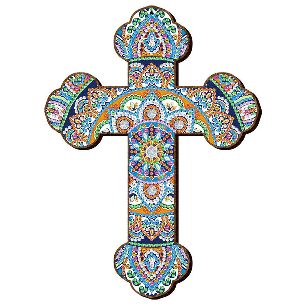 Ciondolo Decorativo Diamond Painting con Mandala Croce