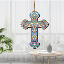 Carica l&#39;immagine nel visualizzatore di Gallery, Ciondolo Decorativo Diamond Painting con Mandala Croce