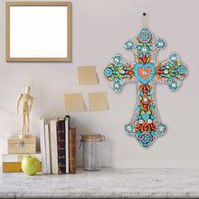 Carica l&#39;immagine nel visualizzatore di Gallery, Ciondolo Decorativo Diamond Painting Croce con Cuore