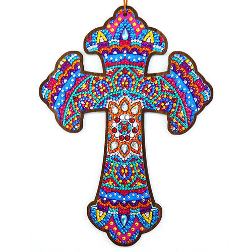 Ciondolo Decorativo Diamond Painting Croce Mandala