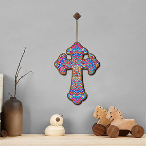 Ciondolo Decorativo Diamond Painting Croce Mandala
