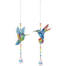 Carica l&#39;immagine nel visualizzatore di Gallery, Carillon in Cristallo Diamond Painting 5D Colibrì 2 Pezzi
