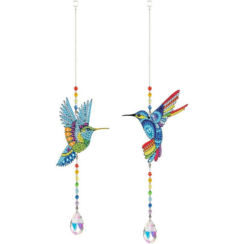 Carillon in Cristallo Diamond Painting 5D Colibrì 2 Pezzi
