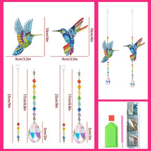 Carica l&#39;immagine nel visualizzatore di Gallery, Ciondoli in Cristallo Diamond Painting 5D Colibrì 2 Pezzi