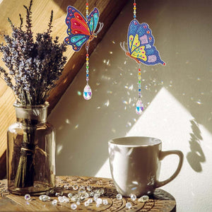 Ciondoli in Cristallo Diamond Art Farfalle 2 Pezzi