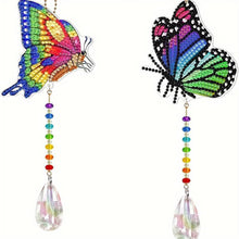 Carica l'immagine nel visualizzatore di Gallery, Portachiavi Diamond Painting 5D Farfalle Set di 2 Pezzi