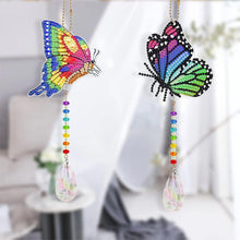 Carica l'immagine nel visualizzatore di Gallery, Portachiavi Diamond Painting 5D Farfalle Set di 2 Pezzi