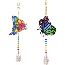 Carica l'immagine nel visualizzatore di Gallery, Carillon in Cristallo Diamond Painting 5D Farfalle Set di 2 Pezzi