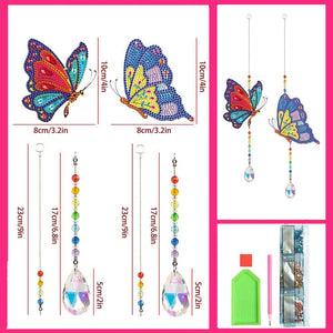 Ciondoli in Cristallo Diamond Art Farfalle 2 Pezzi