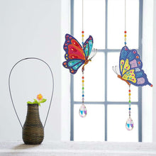 Carica l&#39;immagine nel visualizzatore di Gallery, Ciondoli in Cristallo Diamond Art Farfalle 2 Pezzi