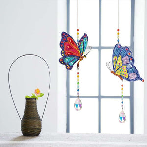 Ciondoli in Cristallo Diamond Art Farfalle 2 Pezzi