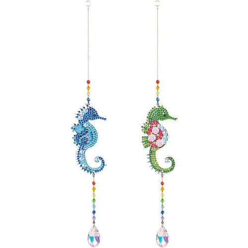 Carillon in Cristallo Diamond Painting 5D Cavalluccio Marino 2 Pezzi