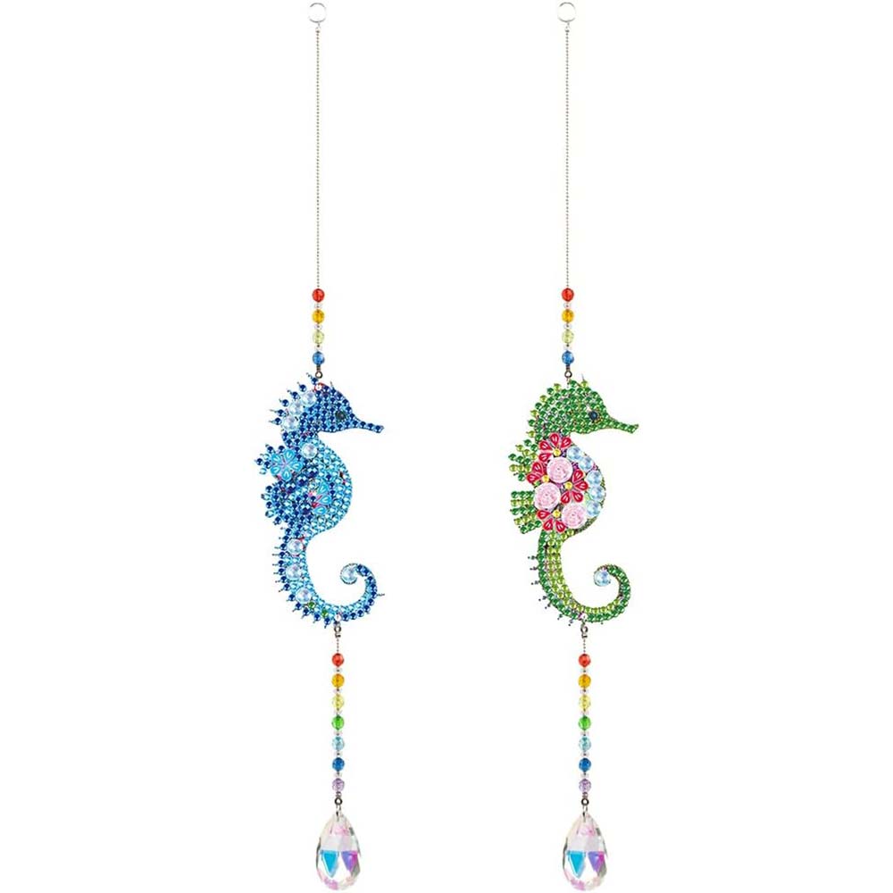 Carillon in Cristallo Diamond Painting 5D Cavalluccio Marino 2 Pezzi