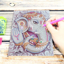 Carica l'immagine nel visualizzatore di Gallery, Quaderno Diamond Painting 5D Elefante Ganesha