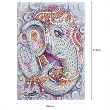 Carica l'immagine nel visualizzatore di Gallery, Quaderno Diamond Painting 5D Elefante Ganesha