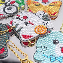 Carica l'immagine nel visualizzatore di Gallery, Portachiavi Diamond Painting 5D - Gatti 5 Pezzi