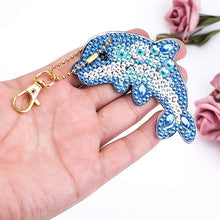 Carica l'immagine nel visualizzatore di Gallery, Portachiavi Diamond Painting 5D Delfini 5 Pezzi