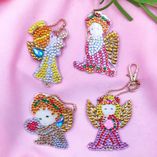 Carica l'immagine nel visualizzatore di Gallery, Portachiavi Diamond Painting 5D Angelo 4 Pezzi