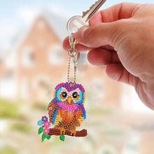 Carica l'immagine nel visualizzatore di Gallery, Portachiavi Diamond Painting 5D Gufi 6 Pezzi