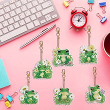 Carica l'immagine nel visualizzatore di Gallery, Portachiavi Diamond Painting 5D Rane 6 Pezzi