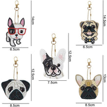 Carica l'immagine nel visualizzatore di Gallery, Portachiavi Diamond Painting 5D con Cani 5 Pezzi