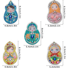 Carica l'immagine nel visualizzatore di Gallery, Portachiavi Diamond Painting 5D con Matrioska