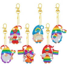 Carica l'immagine nel visualizzatore di Gallery, Portachiavi Diamond Painting 5D Gnome Arcobaleno