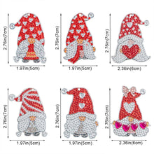 Carica l'immagine nel visualizzatore di Gallery, Portachiavi Diamond Painting 5D Gnomo Rosso