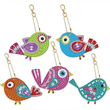 Carica l'immagine nel visualizzatore di Gallery, Portachiavi Diamond Painting 5D Uccelli 5 Pezzi