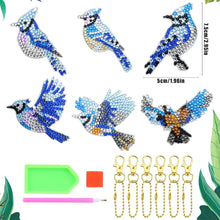 Carica l'immagine nel visualizzatore di Gallery, Portachiavi Diamond Painting 5D Uccelli 6 Pezzi