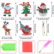 Carica l'immagine nel visualizzatore di Gallery, Portachiavi Diamond Painting 5D Natale 5 Pezzi