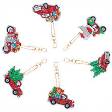 Carica l'immagine nel visualizzatore di Gallery, Portachiavi Diamond Painting 5D Natale 6 Pezzi