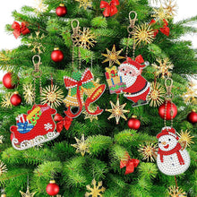 Carica l'immagine nel visualizzatore di Gallery, Portachiavi Diamond Painting 5D Natale 8 Pezzi