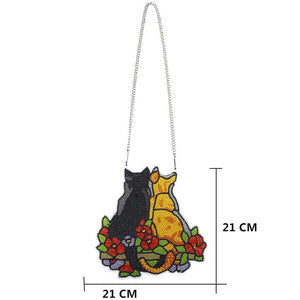 Decorazione Porta Diamond Painting 5D 2 Gatti
