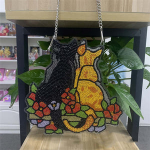 Decorazione Porta Diamond Painting 5D 2 Gatti