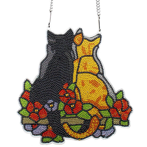 Decorazione da Porta Diamond Painting 5D 2 Gatti