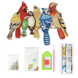 Decorazione per Porta Diamond Painting 5D con 7 Uccelli